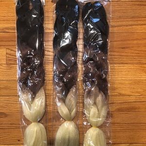 Ombré synthetic braiding hair